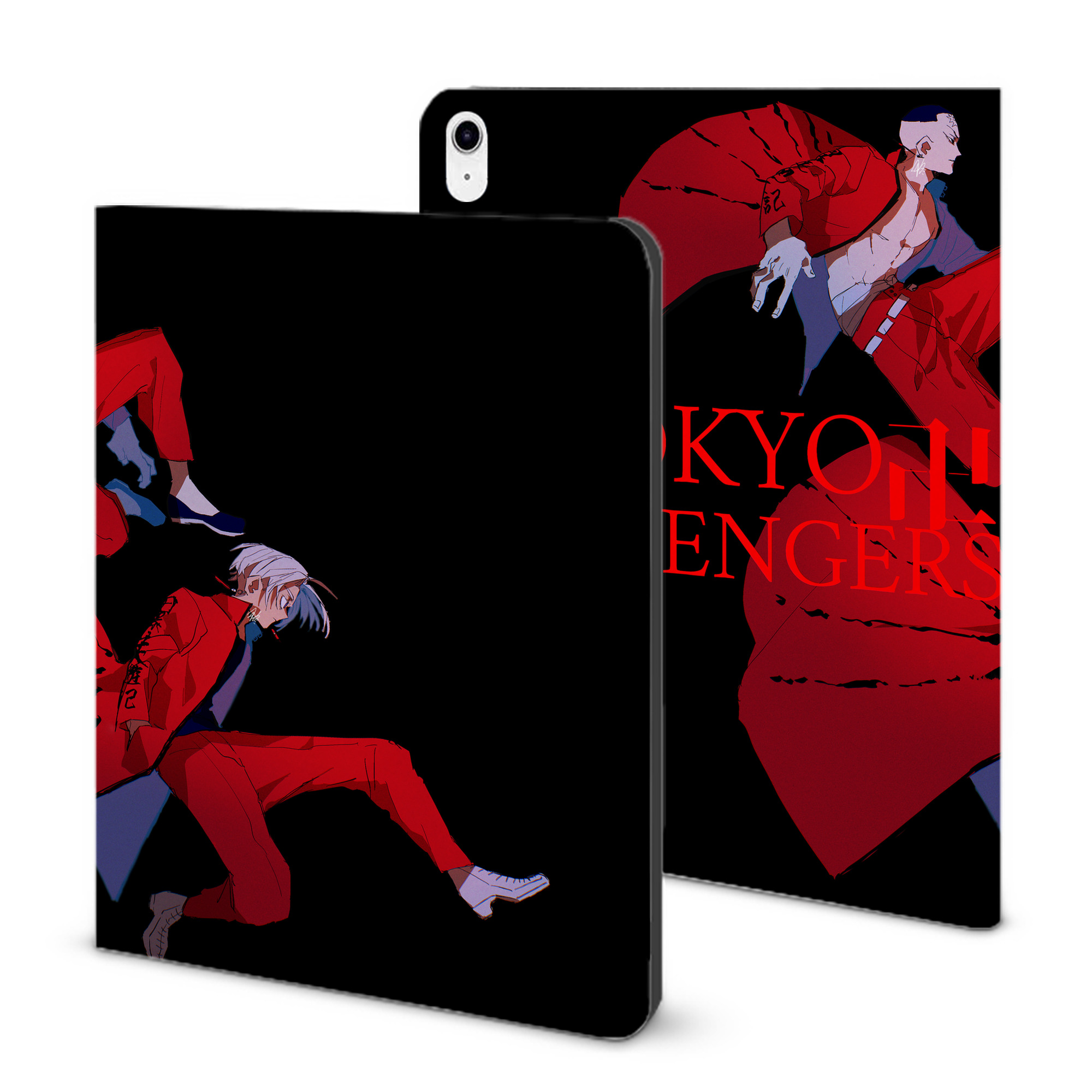 （画像用） 東京リベンジャーズ Tokyo Revengers IPad ケース ブック型 PUレザー TPU 耐衝撃 軽量 薄型 ペン収納なし 全面保護 IPad 各モデル対応